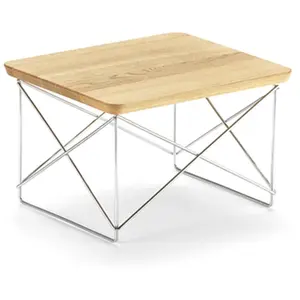 Table d'appoint Occasional LTR - Piétement chromé - Charles & Ray Eames Vitra Chêne taille unique pas cher