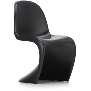 Vitra - Chaise Panton Chair - Noir - Polypropylène teinté - Designer V... pas cher