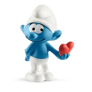 SCHLEICH THE SMURFS 20817 - Figurine Schtroumpf avec Coeur pas cher
