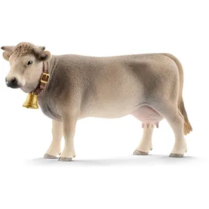 SCHLEICH - Figurine 13874 Vache Braunvieh - Animal de la ferme TU pas cher