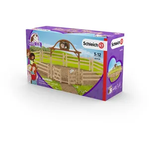 SCHLEICH - Figurine 42434 Pre pour chevaux avec portail pas cher