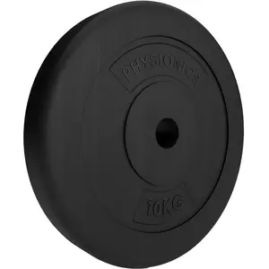 Comparateur de prix : Disques de Poids PHYSIONICS - Set de 2 x 10 kg avec Revêtement en Plas...