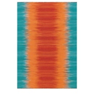 Comparateur de prix : Paris Prix Tapis en Laine Tissé Fait Main Sunset Orange & Bleu 90 x 160 cm