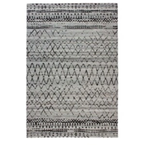 Paris Prix Tapis Imprimé Ethnique Phoenix Naturel & Gris 80 x 150 cm pas cher