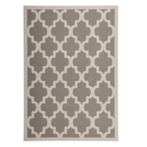 GENERIQUE Tapis Vintage à Poils Courts Manolya Taupe 80 x 150 cm pas cher