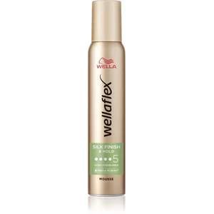 Comparateur de prix : Wella Wellaflex Silk Finish & Hold mousse fixante fixation ultra forte 200 ml