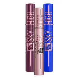 Maybelline Lash Sensational Sky High Very Black, Blue Mist + Burgundy ... pas cher