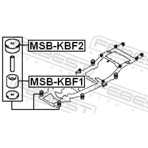 Comparateur de prix : FEBEST Suspension, corps de l'essieu pour MITSUBISHI: L200, Montero (Ref: MSB-KBF2)