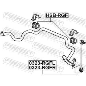 FEBEST 0323-RGFR Suspension de roue pas cher