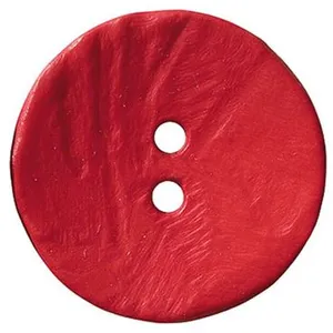 Non communiqué Bouton rond imitation bois 2 trous 30mm X 1 - Prym(...) - Rouge