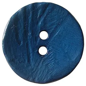 Bouton rond imitation bois 2 trous 30mm X 1 - Prym Bleuet Bleu - Bleue...