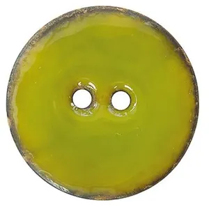 Non communiqué Boutons Coco laqué 23 mm X 2 - Union Knopf(...) - Vert Olive
