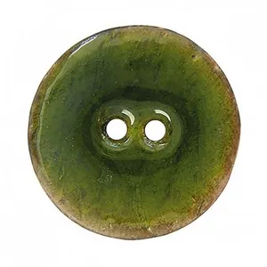 Non communiqué Bouton Coco laqué Vert foncé 30 mm X 1 - Union Knopf(...) -