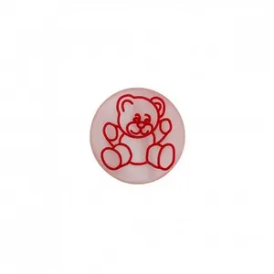 Non communiqué Boutons ronds Ourson à queue Rouge 11 mm X 4 - Union Knopf(...) - pas cher