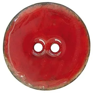 Non communiqué Boutons Coco laqué 23 mm X 2 - Union Knopf(...) - Rouge Foncé