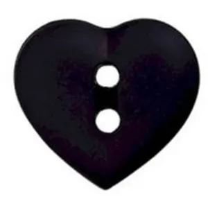 Boutons Coeur 2 trous 12 mm X 4 - Union Knopf Bleu Marine - Bleu Marin...