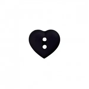 Non communiqué Boutons Coeur 2 trous Bleu marine 15 MM X 3 - Union Knopf(...) -