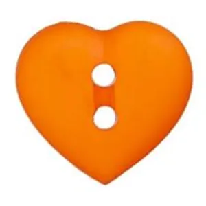 Non communiqué Boutons Coeur 2 trous 12 mm X 4 - Union Knopf(...) - Orange