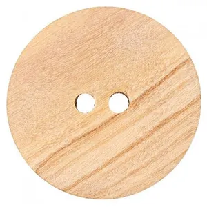 Non communiqué Boutons Bois beige 2 trous 28 MM X 2 - Union Knopf(...) - Marron