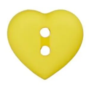 Non communiqué Boutons Coeur 2 trous 12 mm X 4 - Union Knopf(...) - Jaune pas cher