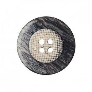 Non communiqué Boutons Panier rond 4 trous Gris 18mm X 4 - Union Knopf(...) -