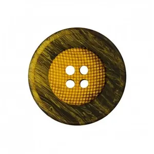 Boutons Panier rond 4 trous Moutarde 18mm X 4 - Union Knopf Jaune - Ja...