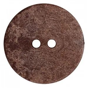 Bouton galet rond chocolat 2 trous 40mm X 1 - Union Knopf Marron - Mar...