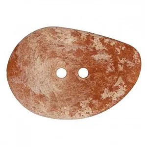 Bouton galet navette acajou 2 trous 54mm X 1 - Union Knopf Marron - Ma...