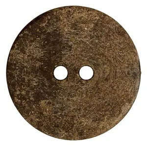 Non communiqué Bouton galet rond taupe 2 trous 40mm X 1 - Union Knopf(...) - Marron