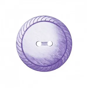 Boutons fantaisies rond 2 trous Lilas 23mm X 3 - Union Knopf Violet - ... pas cher