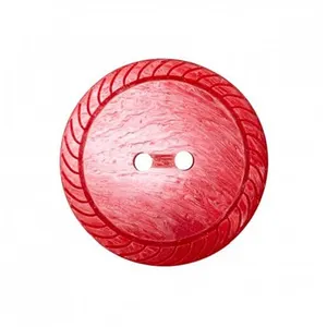 Non communiqué Boutons fantaisies rond 2 trous Rouge 23mm X 3 - Union Knopf(...) -