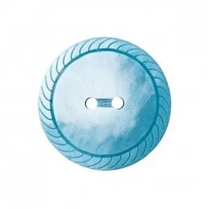 Boutons fantaisies rond 2 trous Vert turquoise 23mm X 3 - Union Knopf ...