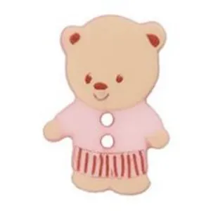 Non communiqué Boutons Ourson blanc 15mm X 3 - Union Knopf(...) - Rose pas cher