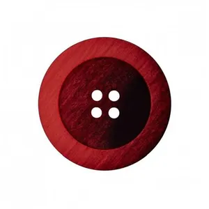 Non communiqué Boutons Fantaisies Rouge 4 trous 18 mm X 3 - Union Knopf(...) -