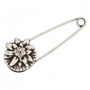 GENERIQUE Broche métal Edelweiss 75 mm X 1 - Union Knopf(...) - Gris