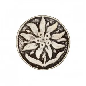 Non communiqué Boutons métal Edelweiss 20 mm X 2 - Union Knopf(...) - Gris