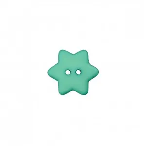 Boutons étoiles Vert amande 15 mm X 4 - Union Knopf Vert (Amande) - Ve...