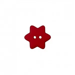 Boutons étoiles Bordeaux 15 mm X 4 - Union Knopf Bordeaux Rouge - Bord...
