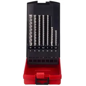 Coffret de 7 Forets sds+ 4 taillants pour Béton et Béton Armé Milwaukee
