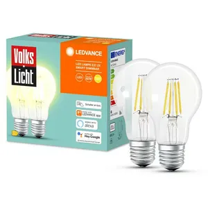 Pack 2 ampoules Led E27 2700k 6w Bt Smart Ledvance Ac32941