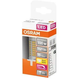 Comparateur de prix : Ampoule variable led opaque crayon R7S 1521 Lm 100 W blanc chaud, OSRAM