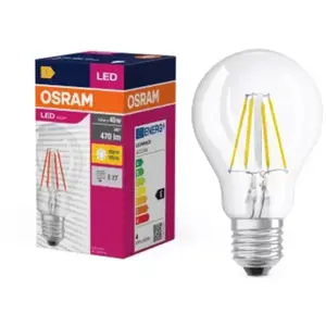 Osram - Ampoule led à filament E27 A60 4W 470lm 2700K chaud parathom pas cher