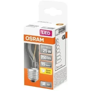 OSRAM - LED sphérique clair filament 2.5W E27 250lm 2700K chaud pas cher