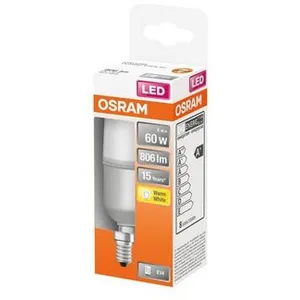 Comparateur de prix : Osram LED STAR CL STICK FR 60 non-dim 8W/827 E14 - Lampes LED, socle E14