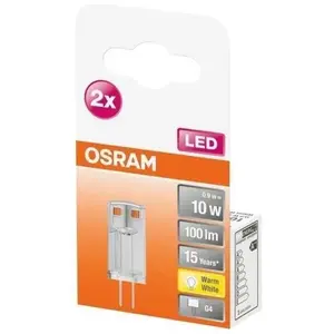 Comparateur de prix : OSRAM - Boite de 2 LED capsule clair 0.9W G4 100lm 2700K chaud