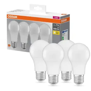 OSRAM Lamps Ampoule LED - GREENICE - E27 - 10W - 1055Lm - Blanc chaud - Pack de 4Vendu parfnac