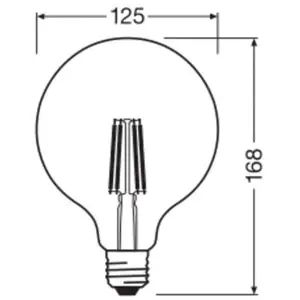 OSRAM ampoule LED à filament Globe G125 E27 7,2W 4.000K pas cher