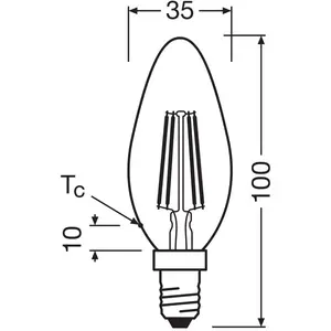 OSRAM ampoule LED à filament E14 1,2W 4000K 255lm pas cher