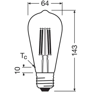OSRAM ampoule LED à filament Edison E27 2,2W 2.700K pas cher