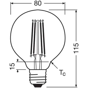Comparateur de prix : OSRAM ampoule LED à filament Globe G80 E27 2,2W 2.700K